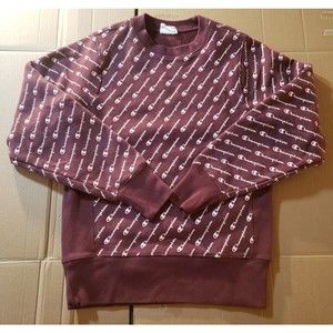 Vintage Champion Reverse Weave Crewneck Men's Small All Over Print Logo Pullover